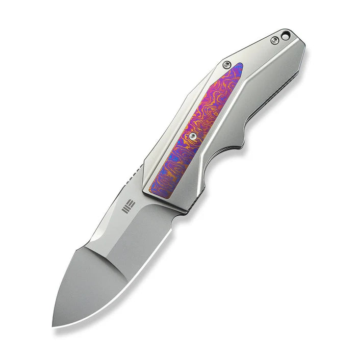 WEKNIFE Coral SLT Flipper Knife Titanium & Timascus Handle #WE24044-4