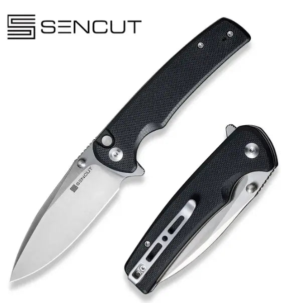SENCUT Sachse Flipper & Button Lock & Thumb Stud Knife G10 Handle #S21007-5