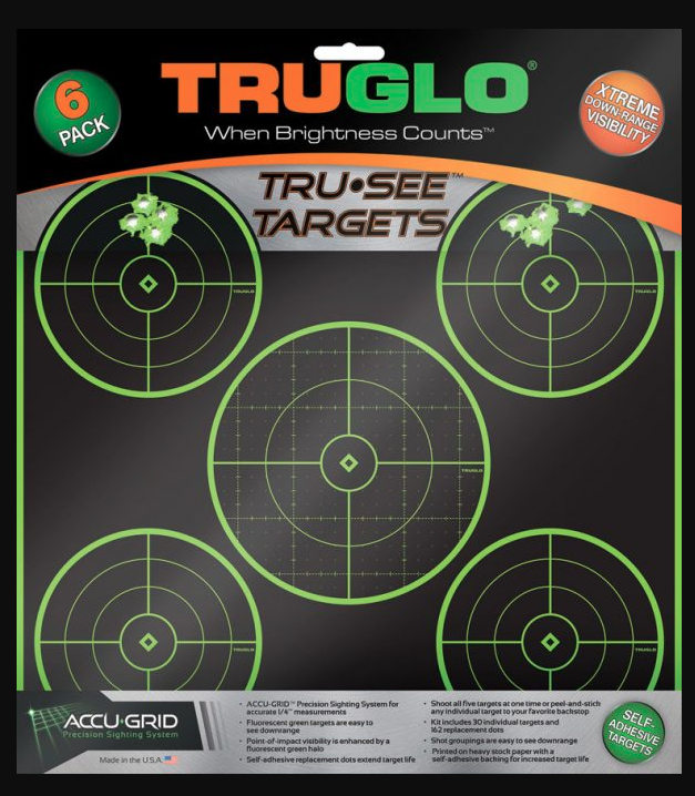 Tru-See 5 Bullseye Target 6pk #TG11A6