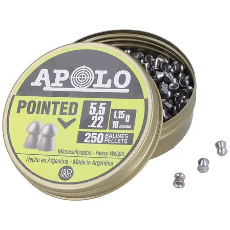 Apolo Pellets Apolo Pointed (18 طلقات بنادق - 19601 # 5.5 .Cal) gr هوائية