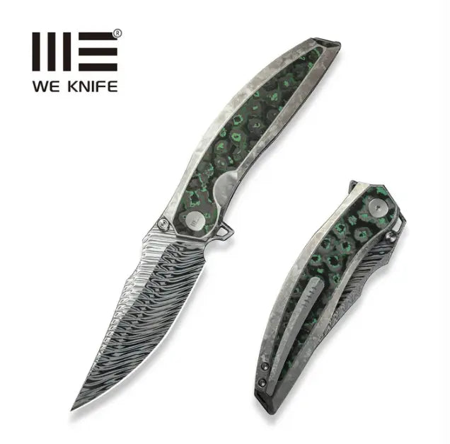 WEKNIFE Quinseris Flipper & Thumb Stud Knife Titanium & FatCarbon Fiber Handle #WE23093-DS1