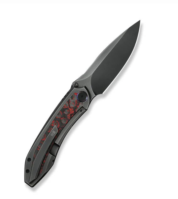 WEKNIFE Winsome Thumb Stud & Front Flipper Knife Titanium & FatCarbon Fiber Handle #WE23092-4