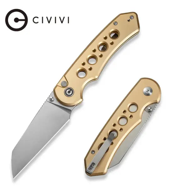 CIVIVI Pragma Prime Thumb Stud & Button Lock Knife Aluminum Handle #C24067-3