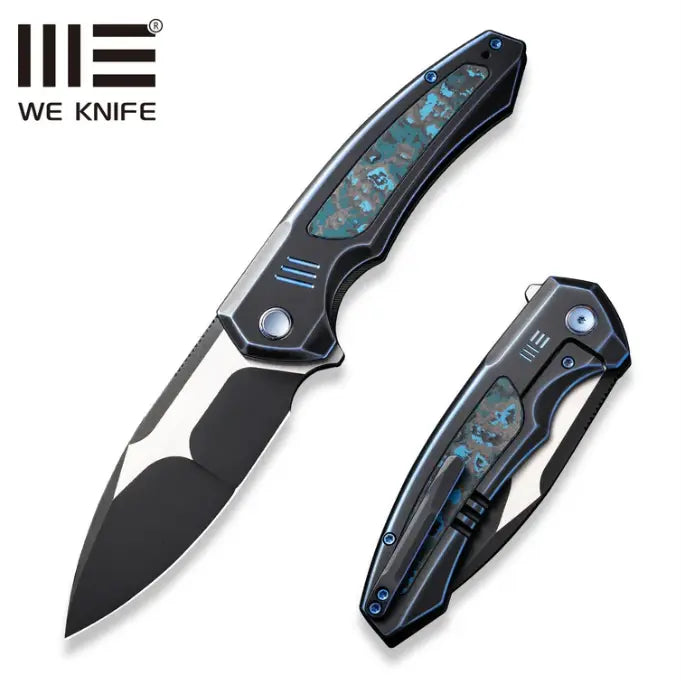 WEKNIFE Hyperactive Flipper Knife Titanium & FatCarbon Fiber Handle #WE23030-3