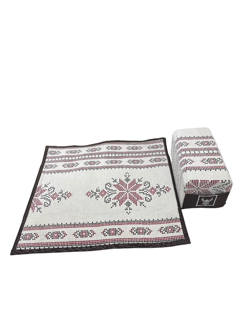 مدة الجزيرة بمركى نقشة البيان قماش مصري لون سكري #MADA-02-069