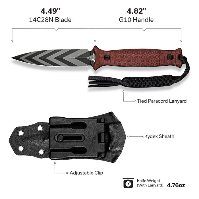 CIVIVI Perfrico Fixed Blade Knife G10 Handle #C23026-3