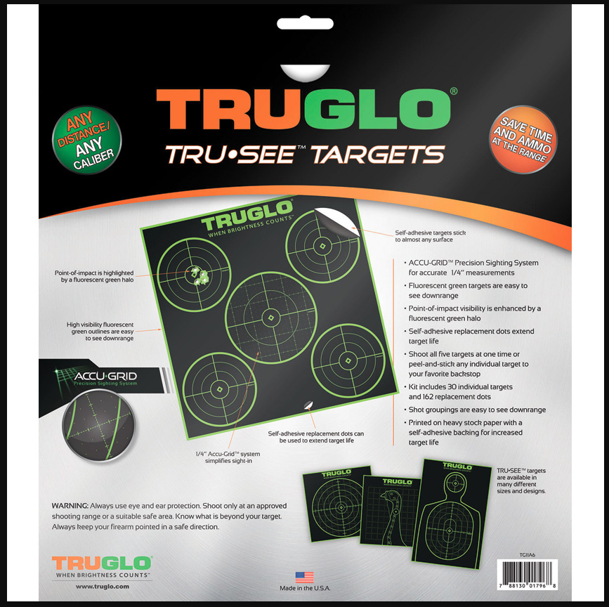 Tru-See 5 Bullseye Target 6pk #TG11A6
