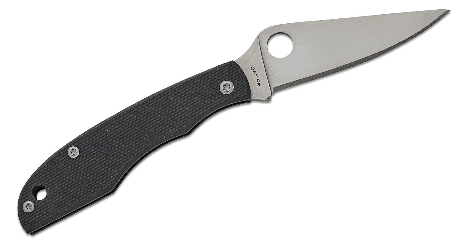 Spyderco GrassHopper Miniature Slipjoint Black G10 Handles #C138GBKP