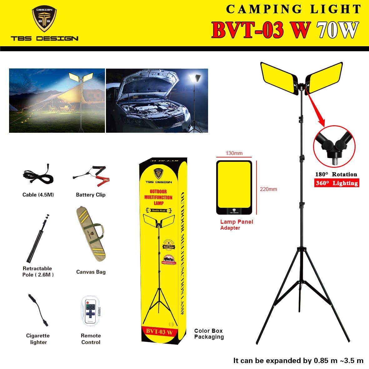 Camping Light Double Head Set Toby's BVT-03 W
