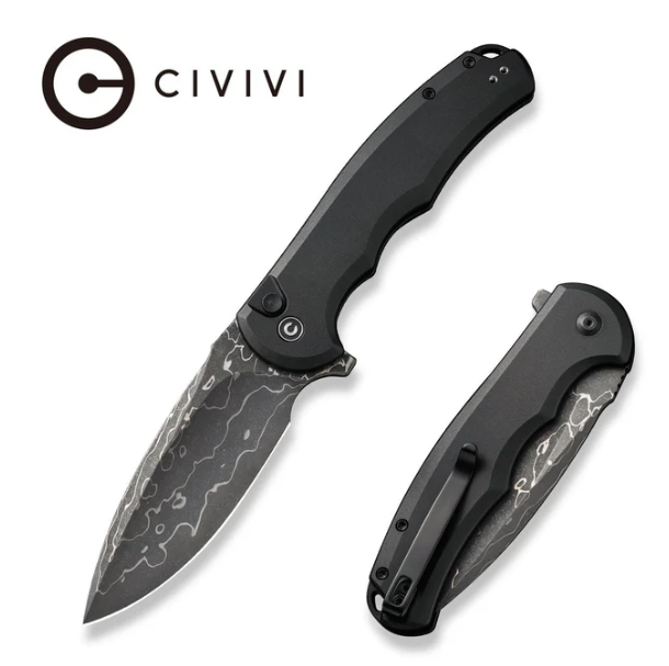 CIVIVI Button Lock Praxis Flipper Knife Aluminum Handle #C18026E-DS1