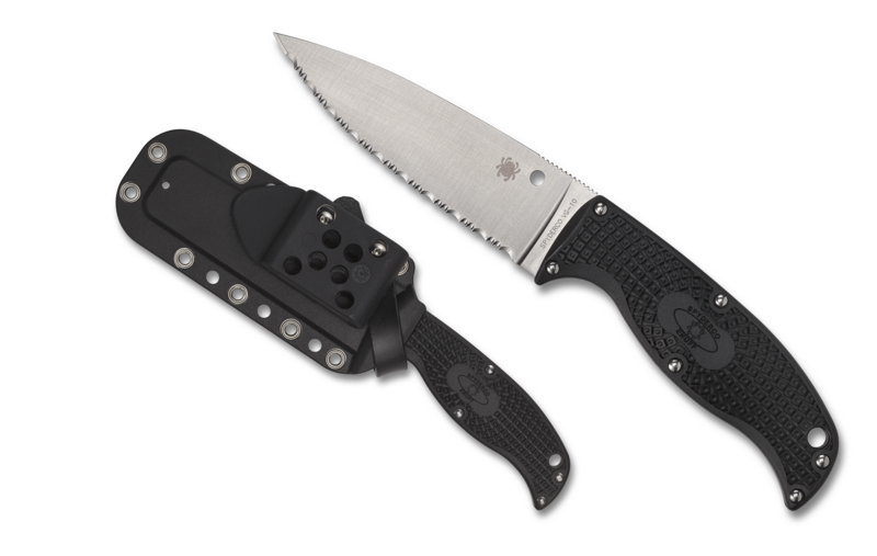 Spyderco Enuff 2 Fixed Blade Knife VG10 Leaf , Polymer Sheath Handles #FB31PBK2