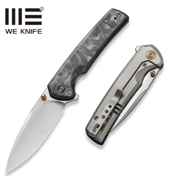 WEKNIFE Subjugator Flipper & Thumb Stud Knife Titanium & Carbon Fiber Handle #WE21014D-1