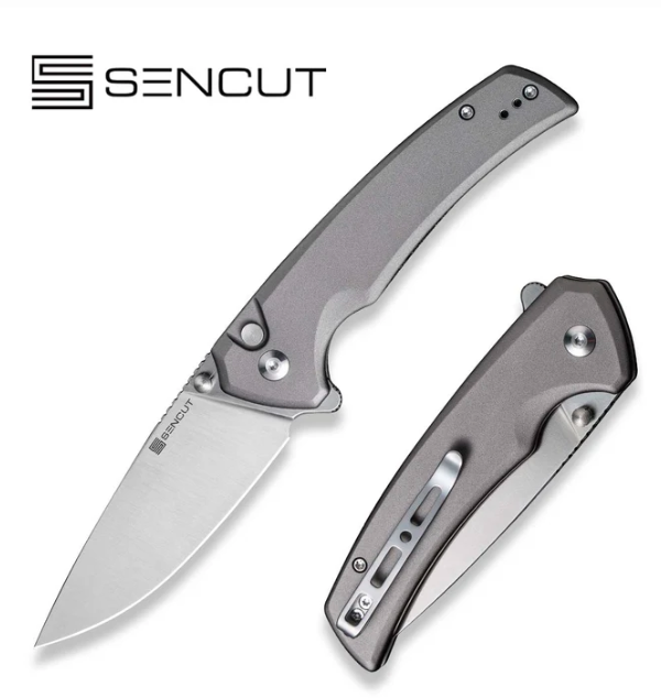 SENCUT Serene Flipper & Button Lock & Thumb Stud Knife Aluminum Handle #S21022B-3