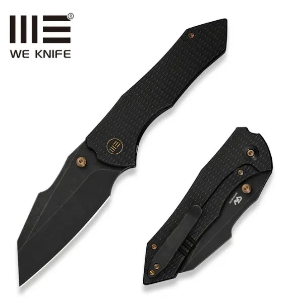 WEKNIFE High-Fin XL Thumb Stud Knife Titanium Handle #WE24010-1