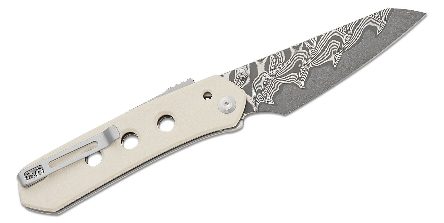 CIVIVI KNIVES VISION FG SUPERLOCK IVORY DAMASCUS #C22036-DS1