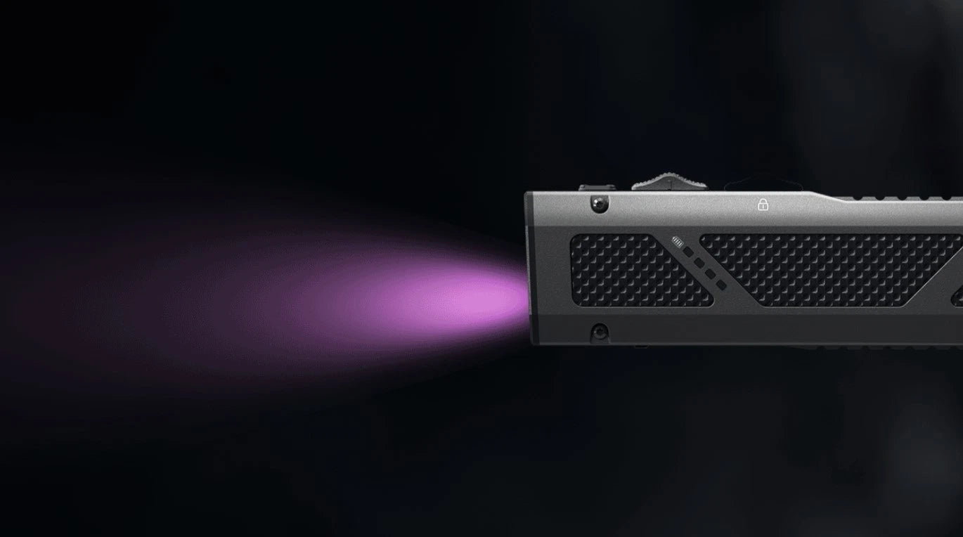 Nitecore EDC17 1500 Lumen Rechargeable EDC Flat Flashlight with White LED, UV, and Green Laser