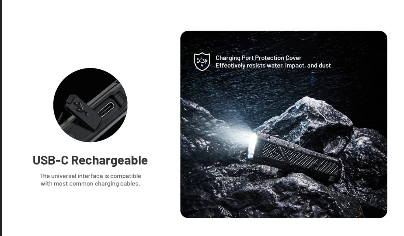 Nitecore EDC17 1500 Lumen Rechargeable EDC Flat Flashlight with White LED, UV, and Green Laser