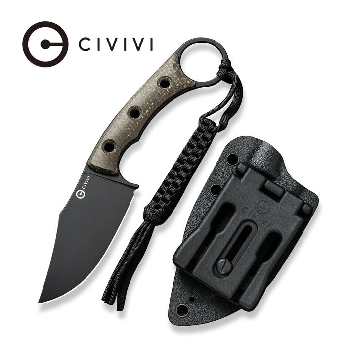 CIVIVI Midwatch Fixed Blade Knife Green Micarta Handle #CIVC20059B3