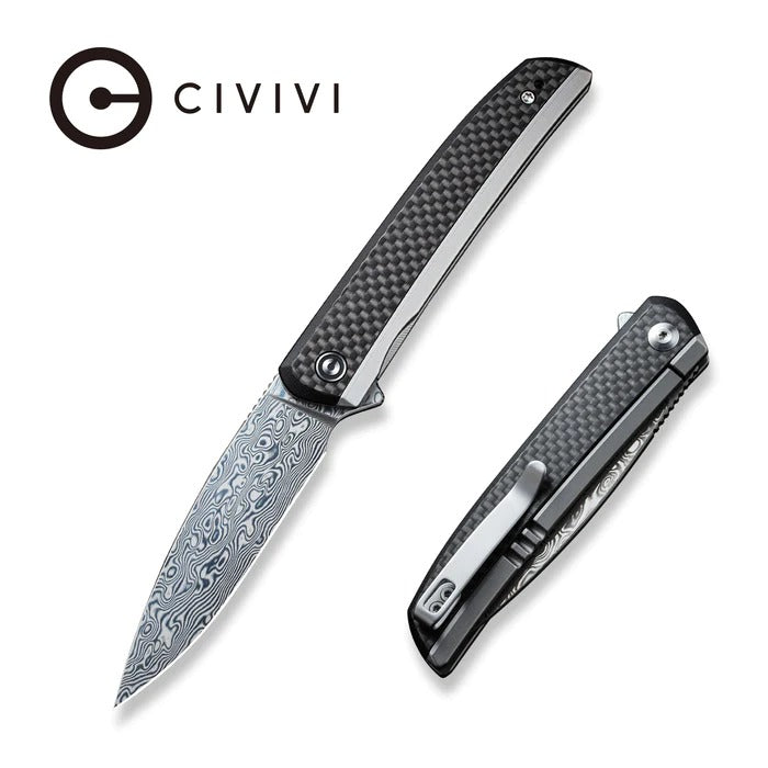 CIVIVI Savant Flipper Knife Stainless Steel Handle With G10 And Carbon Fiber #CIVC20063BDS1