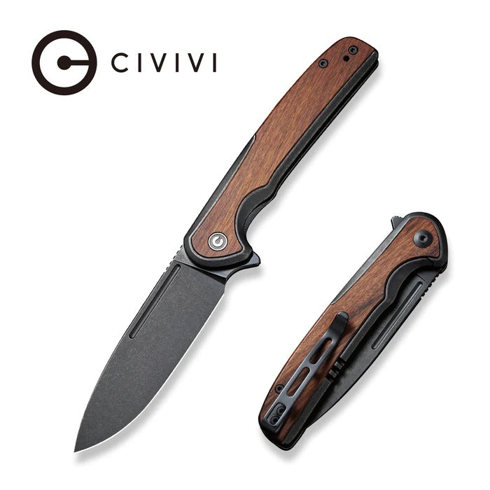 CIVIVI Voltaic Flipper Knife Stainless Steel Handle with Wood #CIVC200601