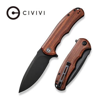 CIVIVI Praxis Flipper Knife Wood Handle #CIVC803H