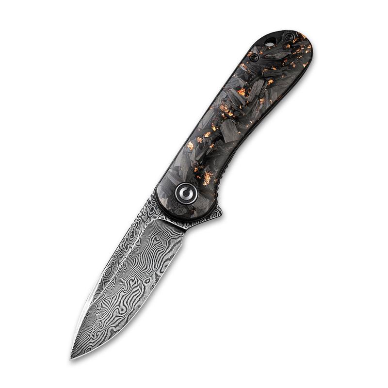 CIVIVI Elementum Shredded CF and Copper Damascus #C907C-DS3