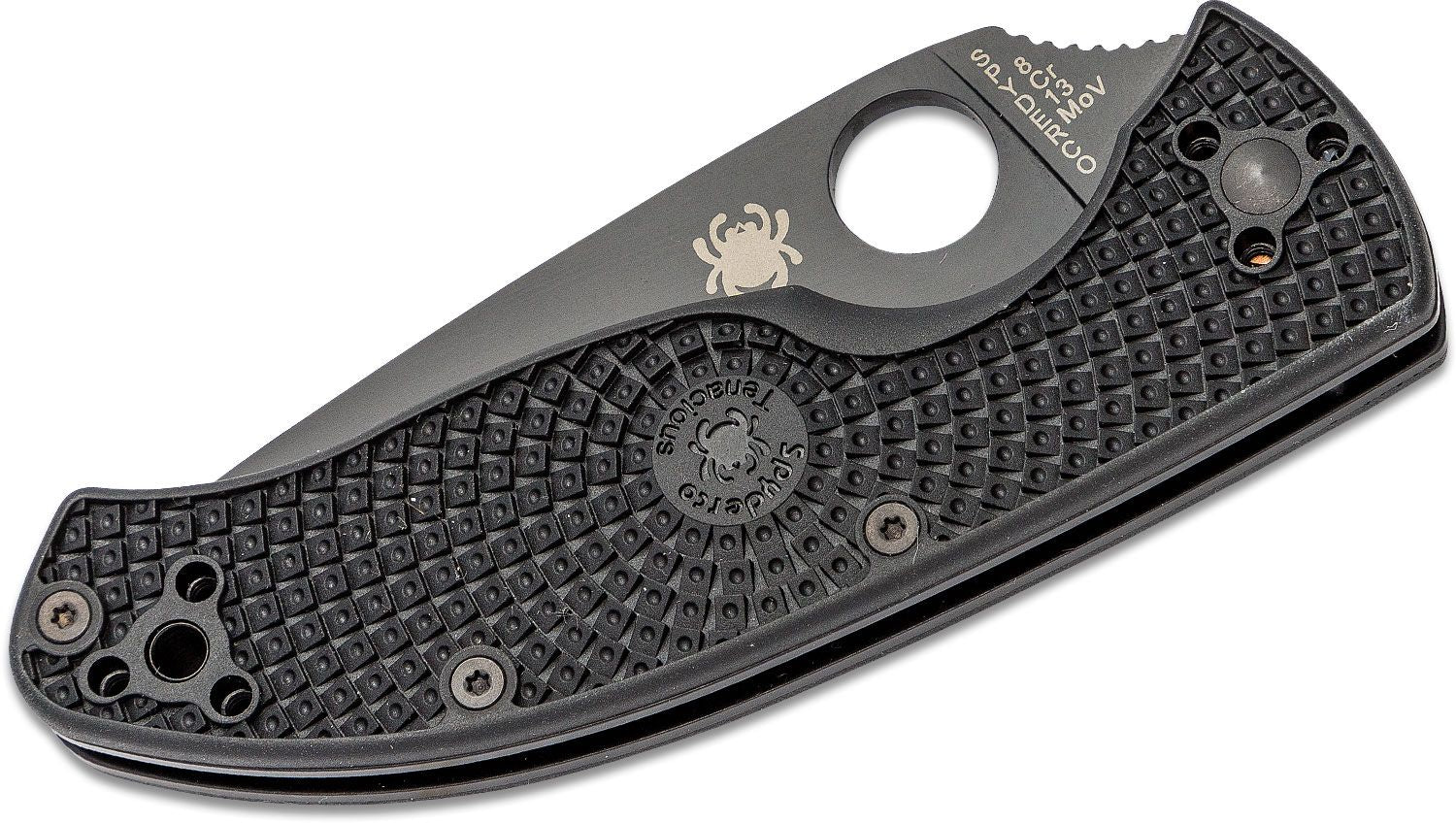 Tenacious Folding Knife Black Oxide Combo Blade, Black FRN Handles #C122PSBBK