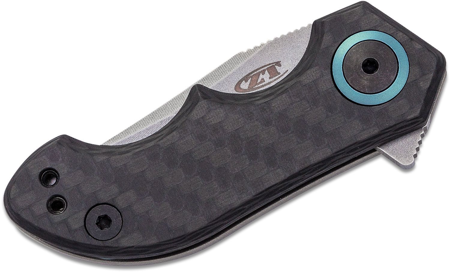 ZT Folding Knife With CF & Titanium Handle CPM-20CV #ZT0022