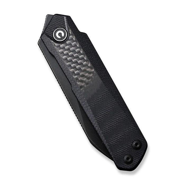 CIVIVI Ki-V Slip plus Black G10 Handles with Twill Carbon Fiber Overlay #C20005B3