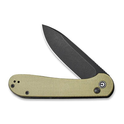 CIVIVI Elementum Button Lock Knife olive Micarta Handle #CIVC2103B