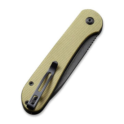 CIVIVI Elementum Button Lock Knife olive Micarta Handle #CIVC2103B