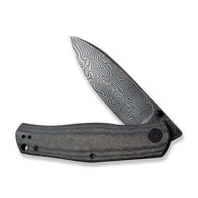 CIVIVI Sokoke Front Flipper & Thumb Stud Knife Damascus Blade Micarta Handle #CIVC22007DS1