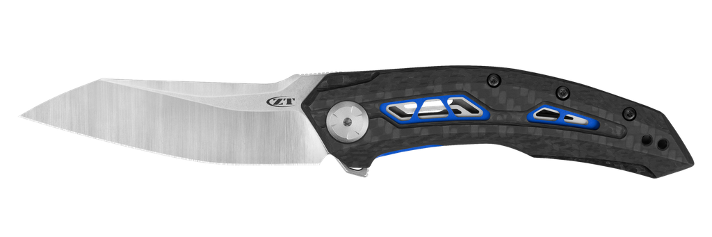 ZT Folding Knife Tuned Detent System CPM-20CV Modified Sheepsfoot Blade & CF Handles #ZT0762