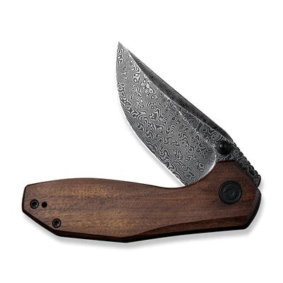 CIVIVI ODD 22 Flipper & Thumb Stud Knife Wood Handle Damascus Blade #CIVC21032DS1