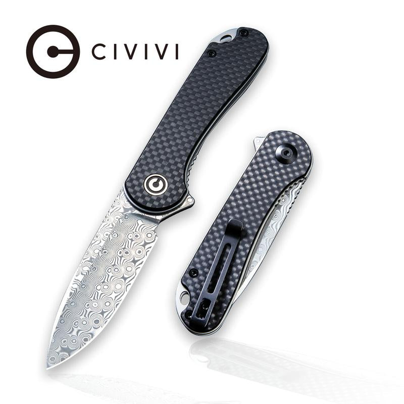 Civivi Elementum Linerlock Damascus CF #907DS