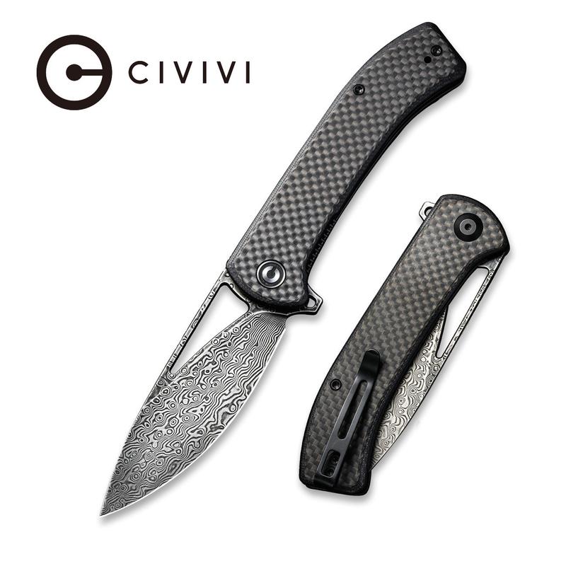 Civivi Riffle Linerlock Damascus CF #2024DS1