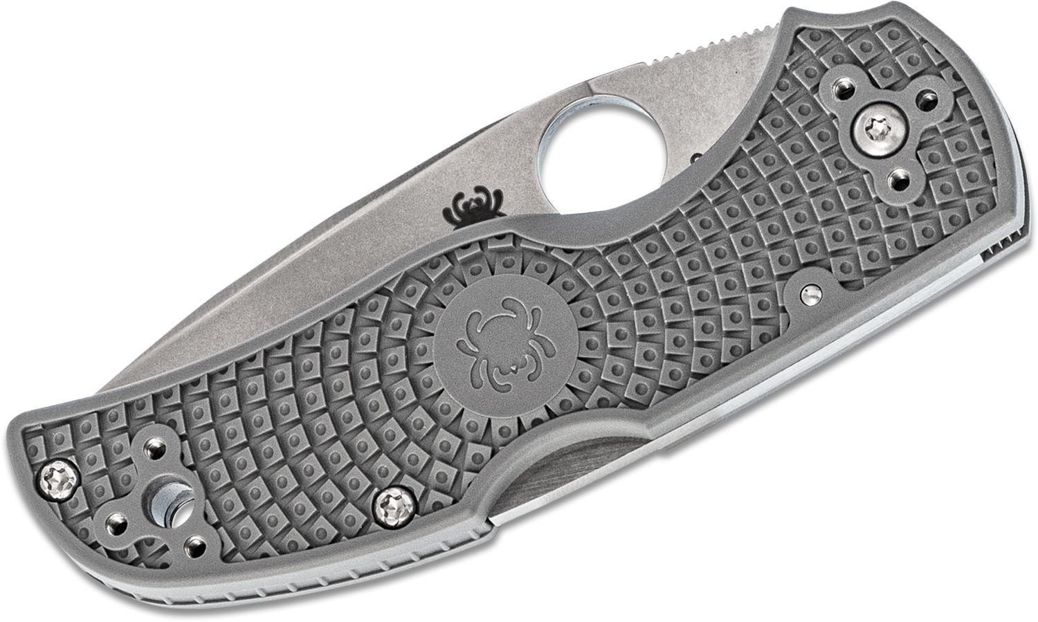 Native 5 Lightweight Folding Knife Maxamet Satin Plain Blade, Gray FRN Handles #C41PGY5