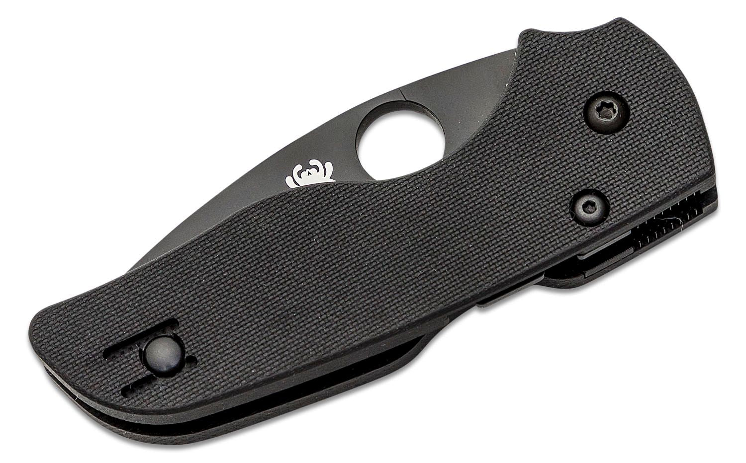 Lil' Native Compression Lock Folding Knife Plain Blade, Black G10 Handles #C230GPBBK