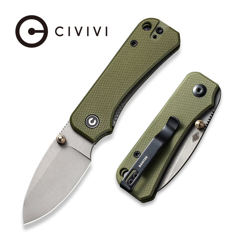 Civivi Baby Banter Green Micarta Handles #C19068SB1