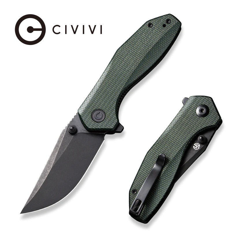 CIVIVI ODD 22 Flipper And Thumb Stud Knife Micarta Handle #CIVC210322