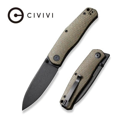 CIVIVI Sokoke Front Flipper & Thumb Stud Knife Micarta Handle #CIVC220072