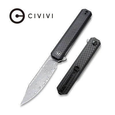 CIVIVI Chronic Flipper Knife Carbon Fiber Overlay On G10 Handle #CIVC917DS