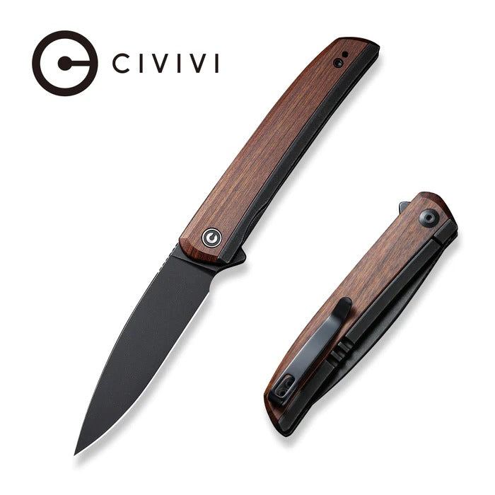 CIVIVI Savant Flipper Knife Stainless Steel Handle With Wood #CIVC20063B1