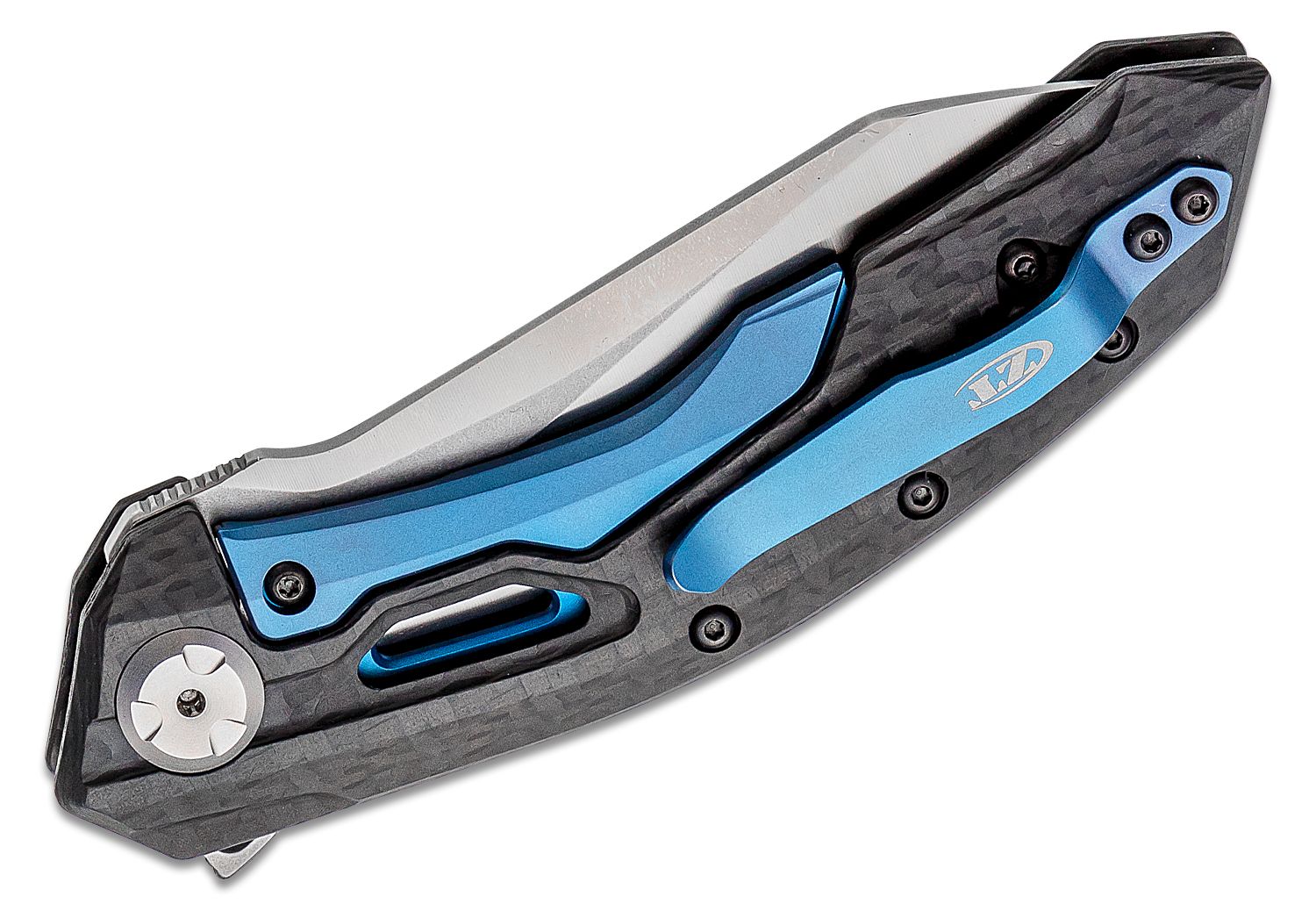 ZT Folding Knife Tuned Detent System CPM-20CV Modified Sheepsfoot Blade & CF Handles #ZT0762